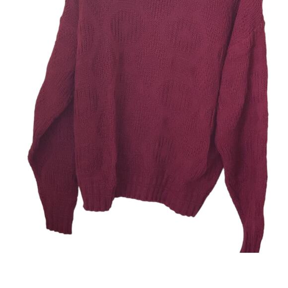 Men's Red Lake Harmony Knit Crew Neck Sweater Medium - Picture 3 of 6